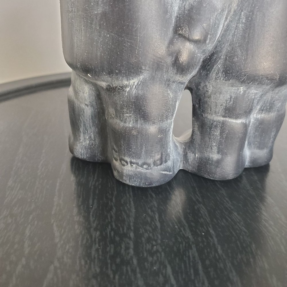 VTG Ceramic Native Inuit Folk Art Figurine Eskimo Hugging Friends Matte Glaze - Picture 4 of 8